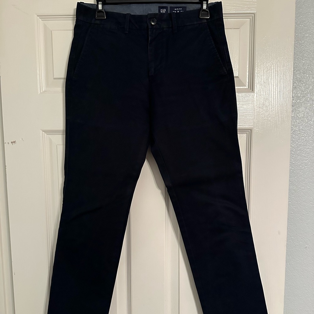 GAP Slim Fit Dark Navy Chino Khakis 29x30